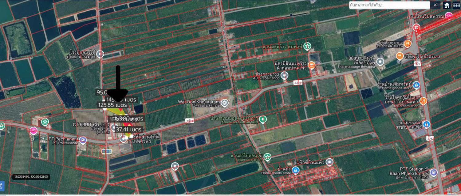 ขายที่ดิน อ.บ้านแพ้ว ใกล้จุดขึ้น-ลง M8 บางแพ เนื้อที่ 9 ไร่ 2งาน ติดถนนใหญ่สาย 3335 เชื่อมต่อนครปฐม-ราชบุรี 2