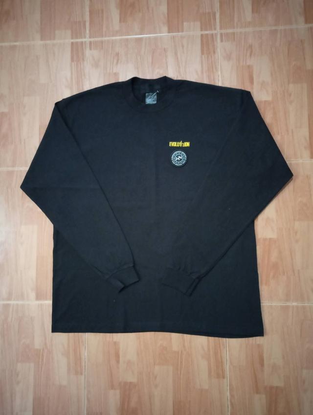 TARO HORIUCHI (MADE IN JAPAN) เสื้อยืดแขนยาวจั๊มข้อ ปัก+เย็บอาร์มหน้าอก สกรีนลายกามเทพด้านหลัง งานสวยสะอาด สภาพดีมาก
