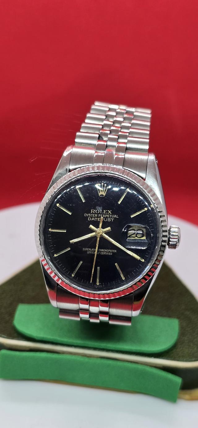 ROLEX datejust AUTOMATIC งานประกอบ หน้าแท้ ขอบแท้ทองคำขาวเม็ดทองคำขาว เครื่อง eta swiss สายงายเดรด ขาย25000