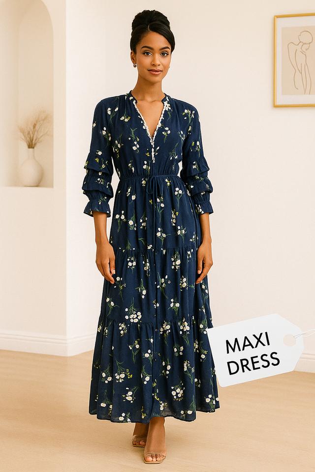 เดรส Meadow Bloom Maxi เดรสแม็กซี่ดอกหญ้า@SP021