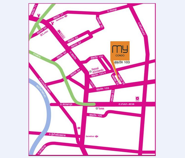 มายคอนโด สุขุมวิท 103 ใกล้ BTS อุดมสุข 34.41 ตารางเมตร 1 ห้องนอน 1 ห้องครัว ชั้น3 ตึกA ตกแต่งครบ 13