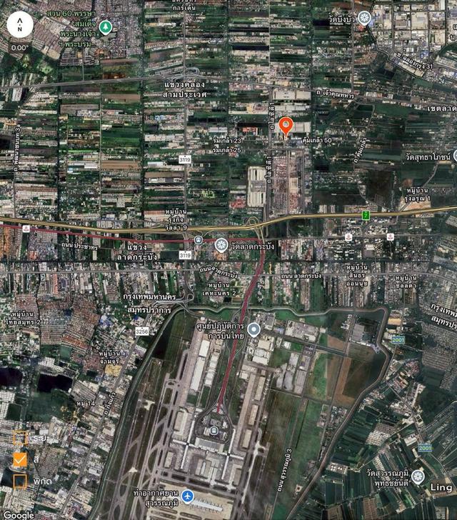 Vายที่ดินผังม่วง 2ไร่เศษ ติดถนน 2 ด้าน ซอย คุ้มเกล้า 50 ลาดกระบัง กรุงเทพมหานคร