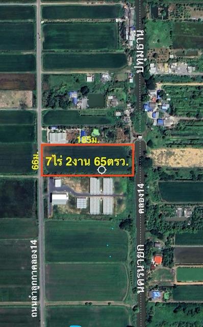 ขายที่ดินติดคลอง 7.5ไร่ อ.ลำลูกกา จ.ปทุมธานี สนใจโทร0813763803 1