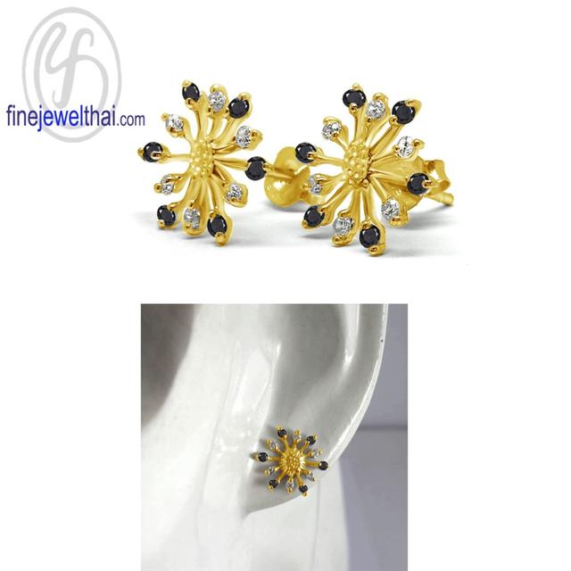 Finejewelthai เครื่องประดับ ต่างหูนิลแท้ เพชรพรีเมี่ยม E1079on รูปย่อยที่ 3