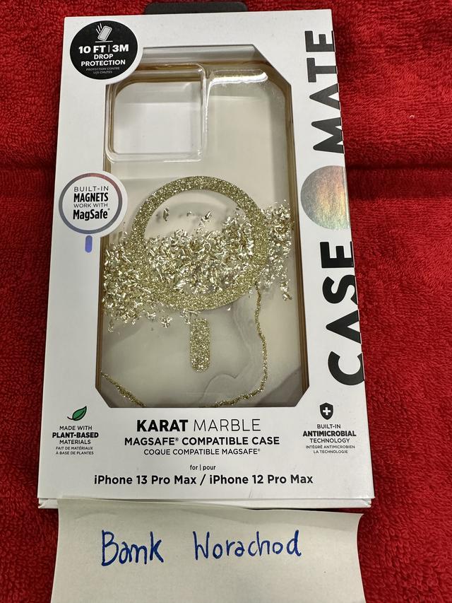 รูป เคสแท้มือ2 สภาพดี iphone13 promax ยี่ห้อ CaseMate รุ่น Karat Marble