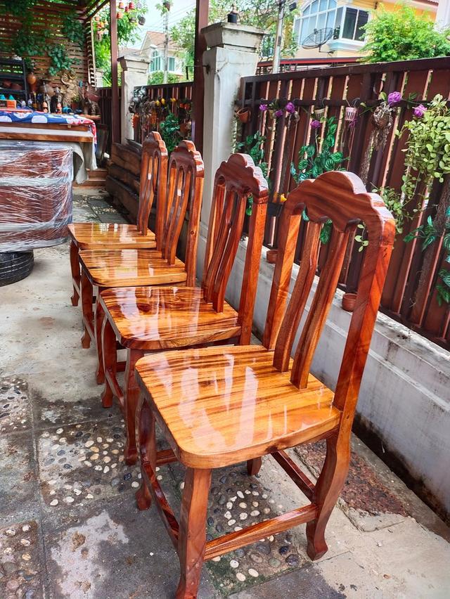 เก้าอี้ไม้ พื้นนั่งไม้แผ่นเดียว T.0853319007