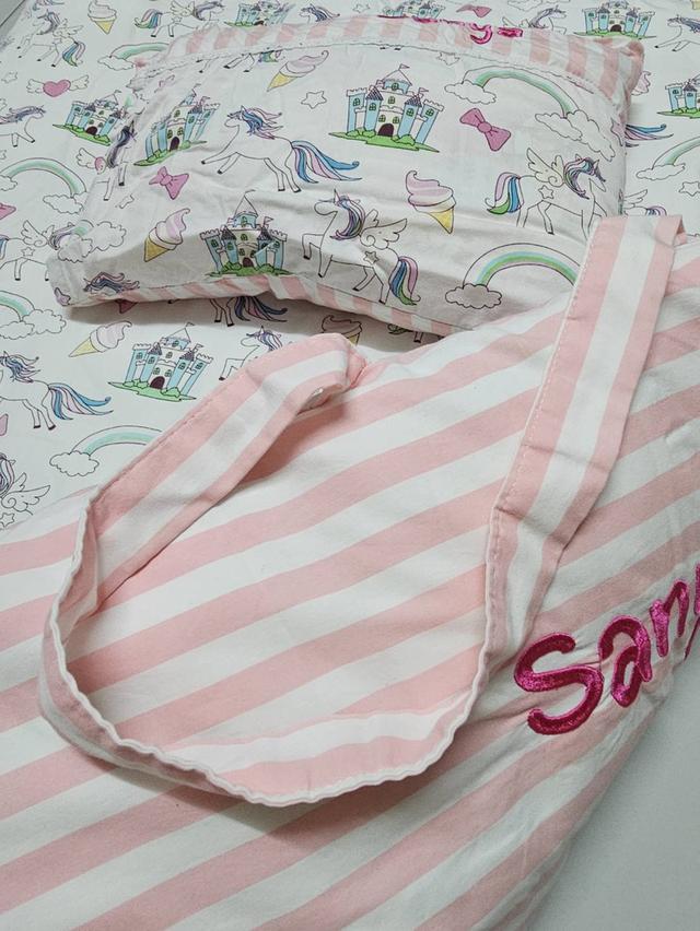 ชุดที่นอนเด็กอนุบาล พับได้ Nichpatr ปลอกผ้า Nano Airflow มือสอง สภาพสมบูรณ์