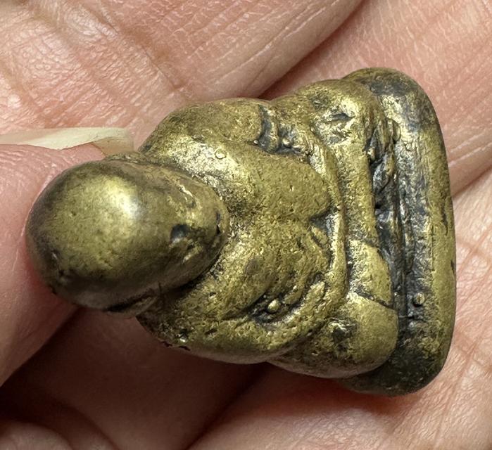 รูปหล่อล.พ.เงิน พิมพ์ขี้ตาสามชาย พระผ่านการบูชา พร้อมกรอบ