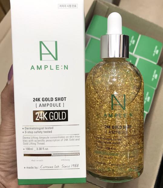 เซรั่มผสมทองคำ Coreana Ample N 24k Gold shot Ampoule 3