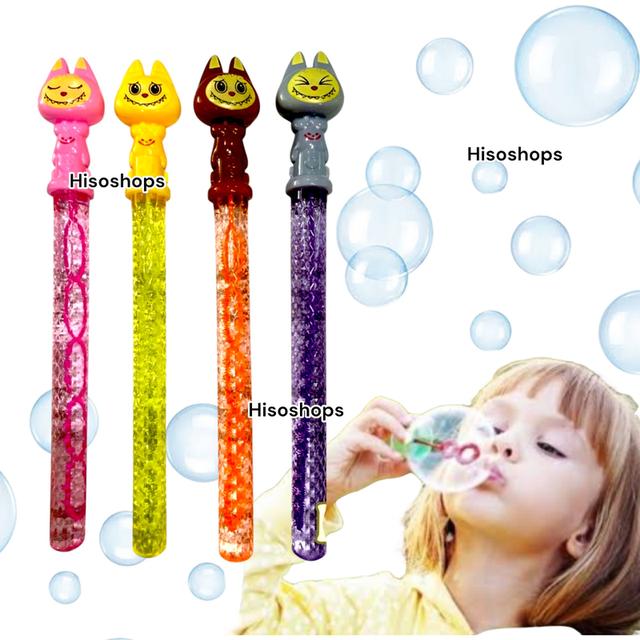 Labubu Bubble Buddy Stick ที่เป่าฟองแท่งลาบูบู้ ไม้เป่าฟองสบู่เพื่อนรักสุดน่ารัก ของเล่นเสริมพัฒนาการ คละสีคละแบบ ไม้ยาว 38 cm.