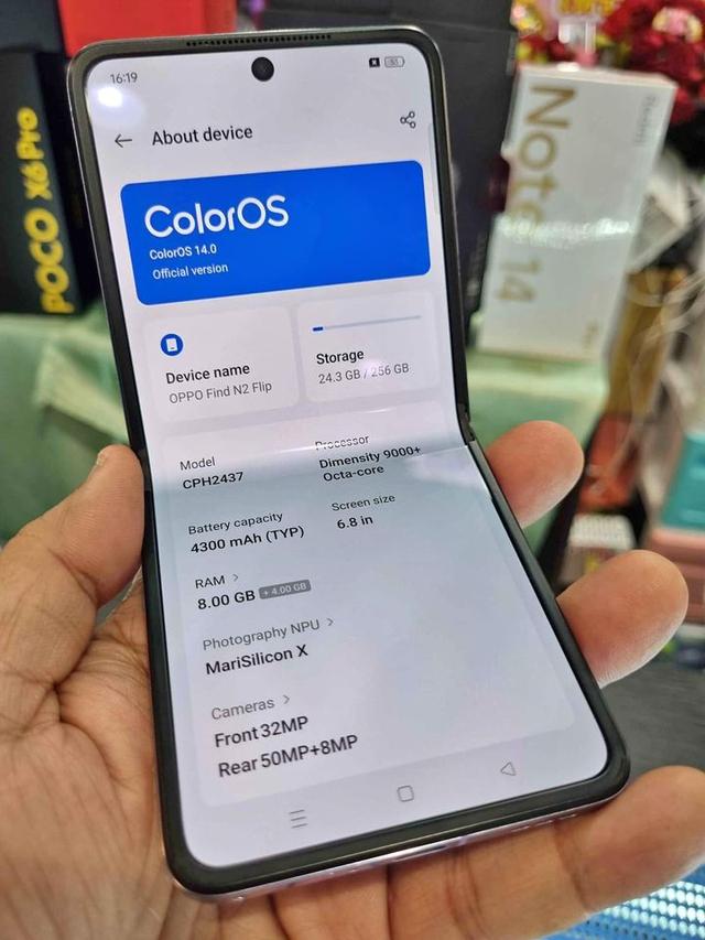ขายต่อ OPPO Find N2 Flip สีม่วง เครื่องศูนย์ไทย 8