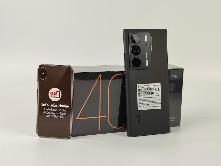ขาย/แลก ZTE Axon 40 Ultra 8/128 Black รอมโกลบอล มือถือกล้องใต้จอ สเปคจัดเต็ม Snapdragon8 gen1 ใหม่มือ1 เพียง 26,900 บาท  2