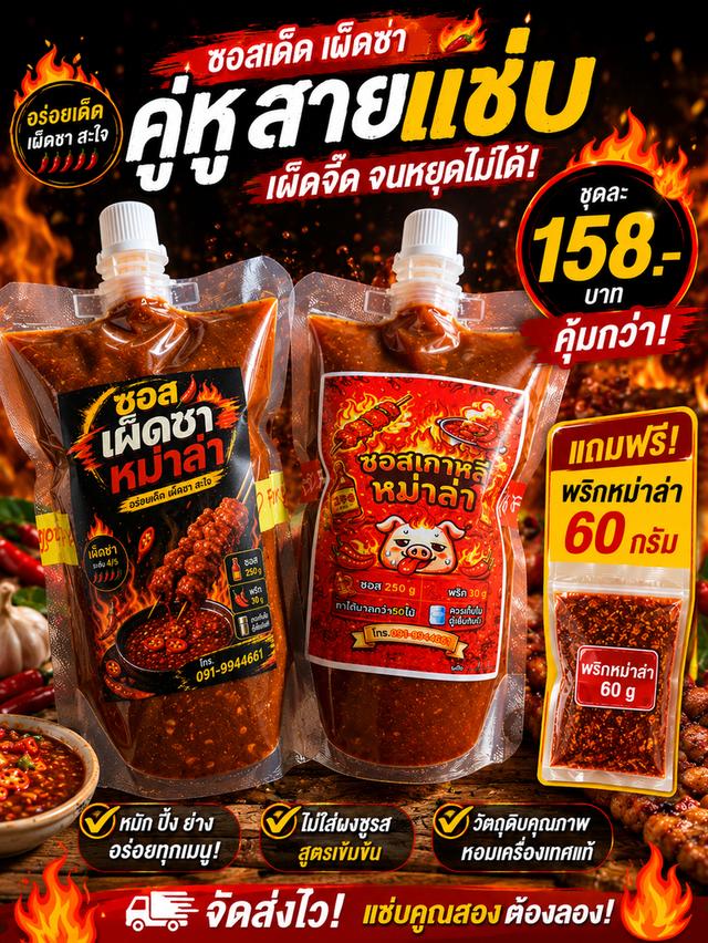 ซอสแพ็คคู่หูหม่าล่าสุดคุ้ม!!
