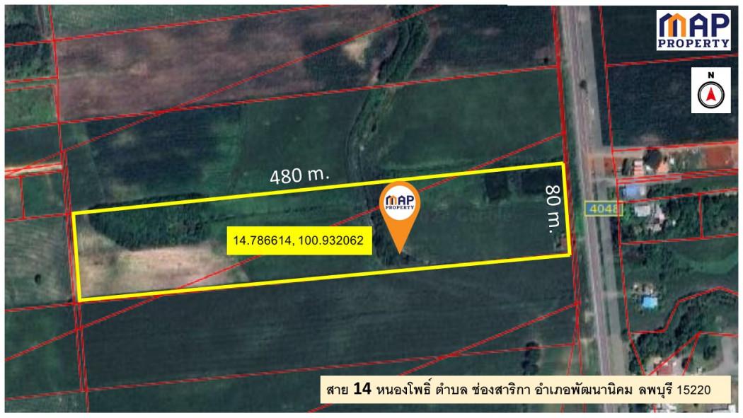 ขายที่ดิน ช่องสาริกา อ.พัฒนานิคม 24 ไร่ 41.8 ตร.ว., ลพบุรี 6