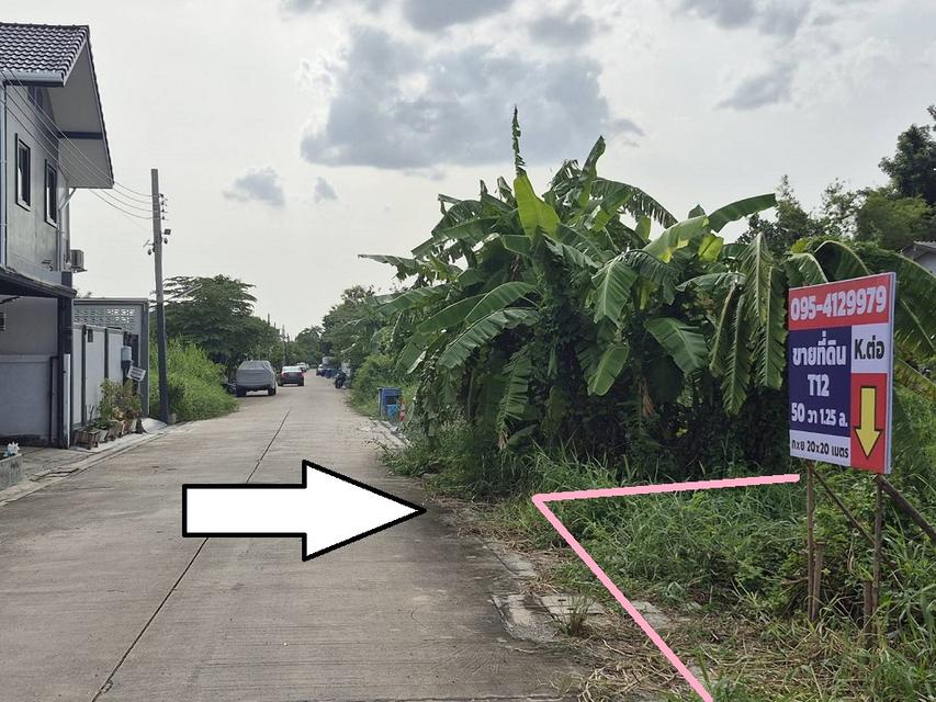 ขายที่ดิน พหลโยธิน 54/1แยก8-4-3 ซอยตาลเดี่ยว 50 วาแปลงสวย ซอย2 คอนกรีตแปลงสุด ท้าย ทิศใต้ด่วน 1.25 ล้านบาทสุดท้าย หรือคุณจะเข้าสายไหมซอย 6 ก10ม ย20ม. 1