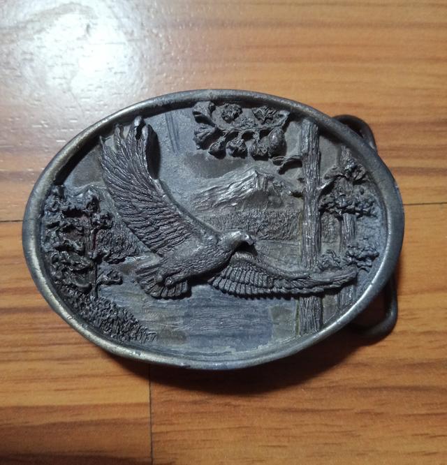 หัวเข็มขัด Vintage C&L Belt Buckle Inlay Bird Eagle Western 1985’s NOS Made In USA