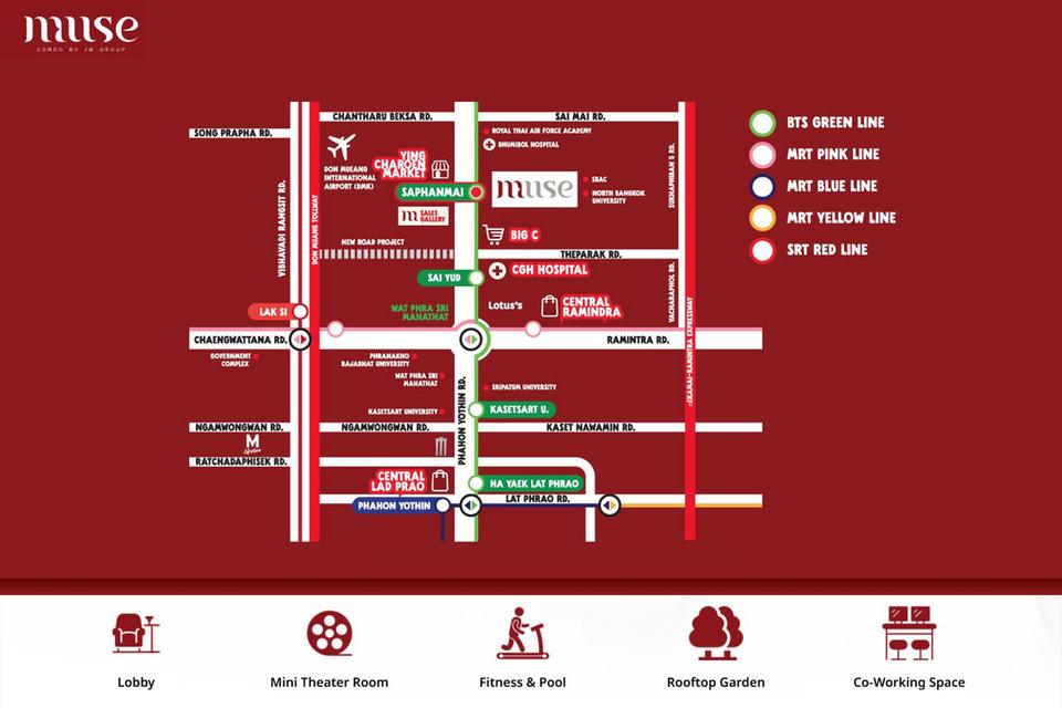 ขายดาวน์คอนโด MUSE Condo สะพานใหม่ 8