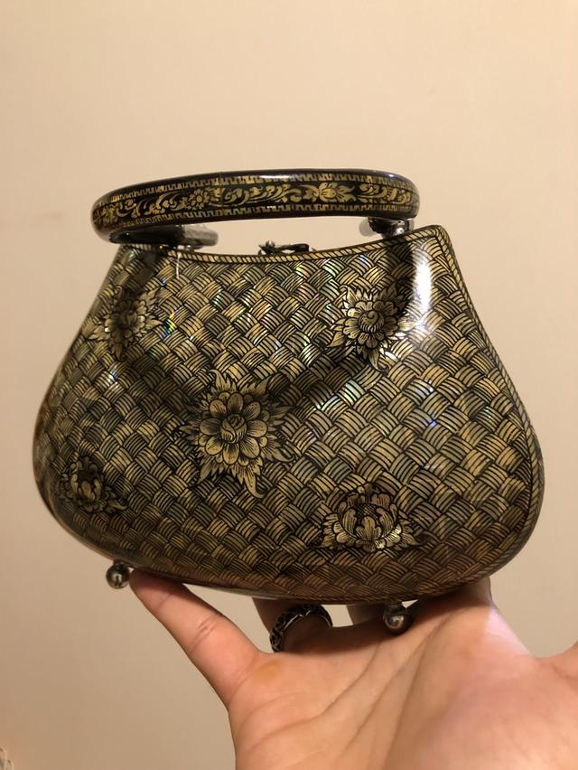 กระเป๋ามุก งานเก่าเก็บ สภาพสมบูรณ์งาน handmade 11