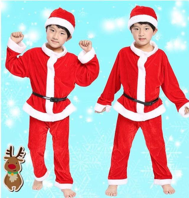 ชุดซานต้า ซานตี้เด็ก ผ้ากำมะหยี่ไม่หนา 3