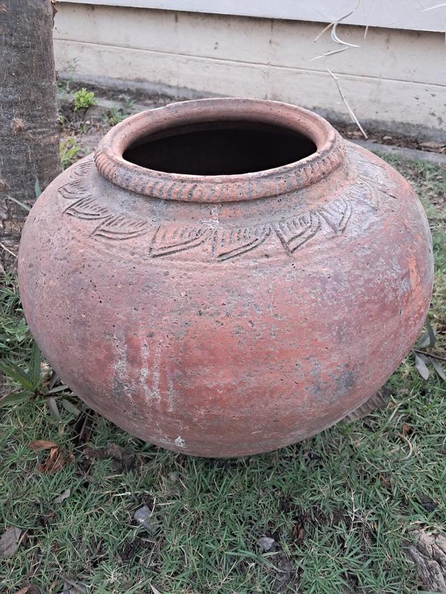 โอ่งแดงโบราณ แต่งบ้านแต่สวน สะสมได้ รูปที่ 9