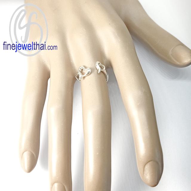 Finejewelthai แหวนหัวใจ-แหวนเงินแท้-แหวนเกลี้ยง-R144000 รูปที่ 4