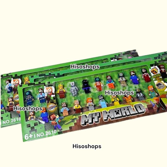 Toy World MINECRAFT MODEL THE MOVIE โมเดลมายคราฟ 24 ชิ้น ของเล่นตัวต่อคละลาย สร้างจินตนาการผจญภัยจากหนังดัง คละสีคละแบบ 41 x 20.5 x 4 cm. 1 Box 8