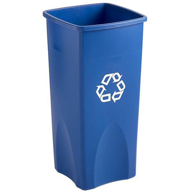 Untouchable? Square Recycling Container  ถังขยะรีไซเคิลสี่เหลี่ยมทรงสูงฝาเจาะช่องตามสัญลักษณ์ 1