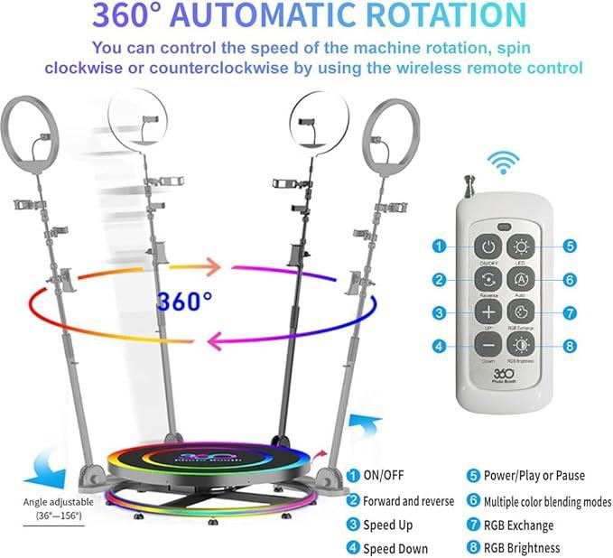 360°Spin Photo Booth อุปกรณ์เสริมการถ่ายภาพ วีดีโอ แบบครบชุด 2