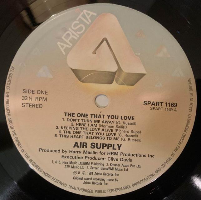 แผ่นเสียง ไวนิล Air Supply 4