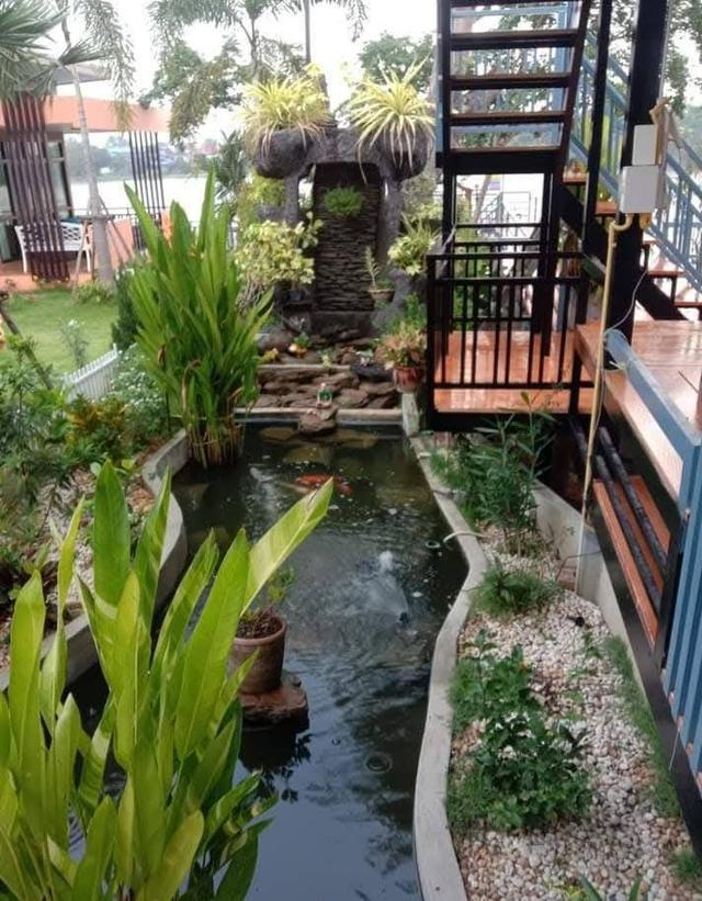 บ้านเดี่ยวชั้นเดียว สนามหญ้า พร้อมบ้านรับรอง ติดแม่น้ำ 3