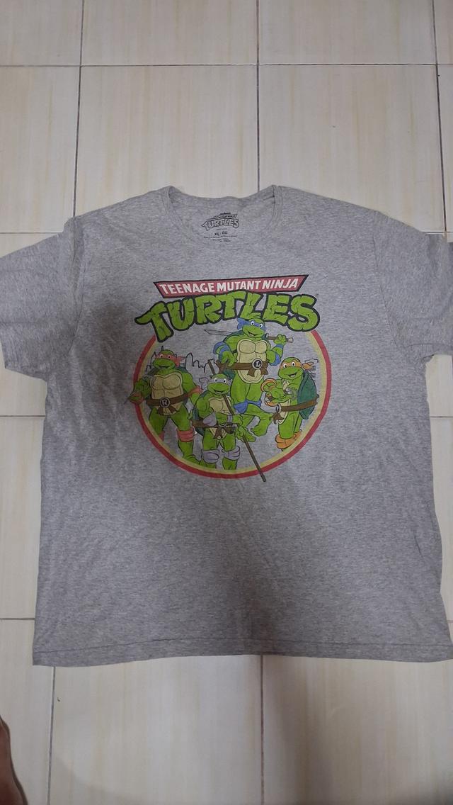 เสื้อยืดวินเทจมือสอง สีเทา Nickelodeon Teenage Mutant Ninja Turtles Mens TMMT Graphic T Shirt Size XL มือสองสภาพดี รูปที่ 1