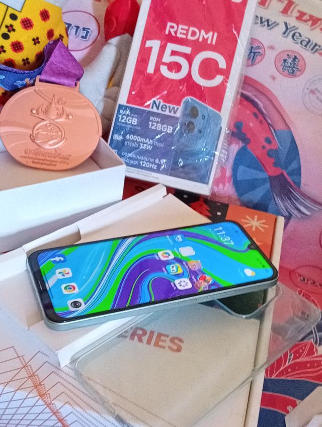redmi 15c แรม 6/128 เข้าใหม่❗  จอ 6.9" รีเฟรชเลจ 120Hz Cpu Helio G81 แบต 6000 android 15  ครบกล่อง❗ประกันศูนย์ รูปที่ 4