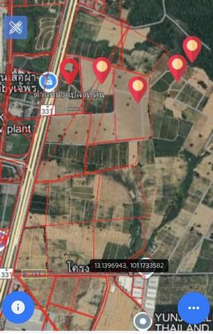 ให้เช่าที่ดินระยะยาวบ้านบึงชลบุรี ที่ดินติดถนน 331บ้านบึงชลบุรี ผังเหลืองเขต eec ชลบุรี เนื้อที่รวม 190-0-67 ไร่ 3