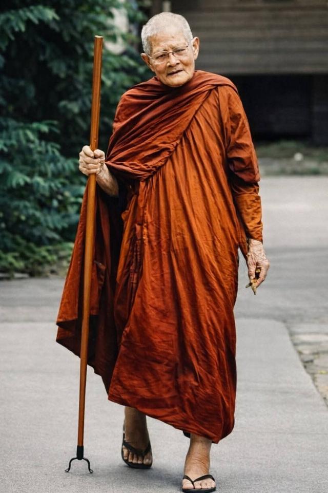 #เหรียญ ยืนถือไม้เท้า ปี2518(หลวงปู่แหวน)*เหรียญประสบการณ์ 5 แชะ*(ตอกโค๊ตชัดเจน)พร้อมเลี่ยมพลาสติก