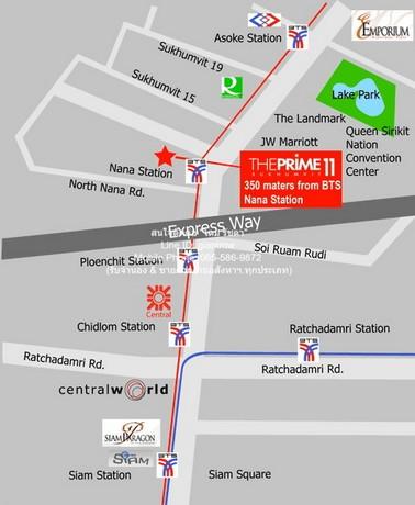 condominium The Prime 11 Sukhumvit เดอะ ไพรม 11 สุขุมวิท 90square meter ใกล้ BTS นานา ทำเลสวย เป็นคอนโดพร้อมอยู่ มีการตก 2