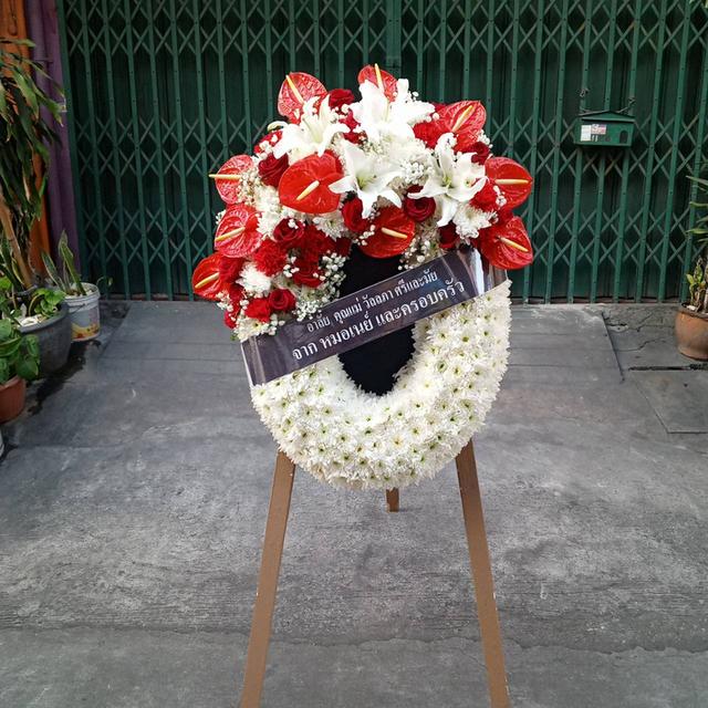 พวงหรีดกระดานสวยๆ ไว้อาลัยผู้วายชนม์เป็นครั้งสุดท้ายอย่างสมเกียรติ ส่งวัดเทพศิรินทร์ วัดพลับพลาชัย รูปย่อยที่ 4