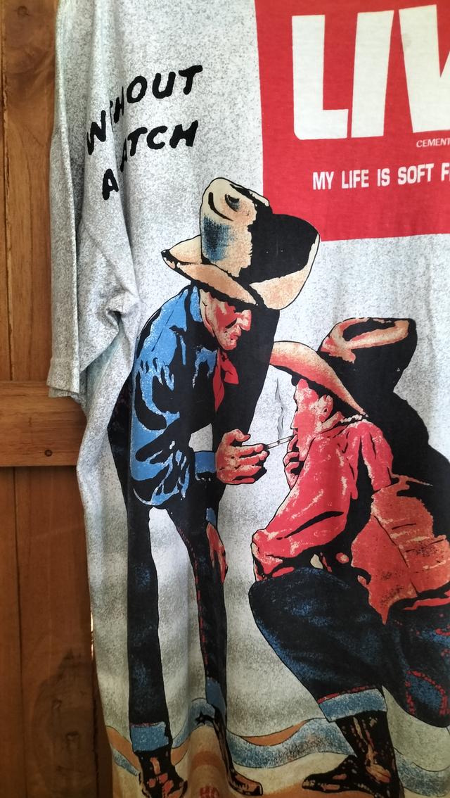 Vintage 90s Levi's Strauss Over print Saddle Man Cowboy RARE รูปที่ 6