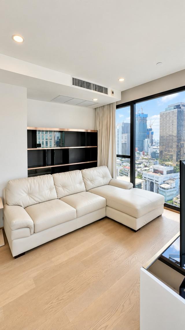ขาย 13.6 ล้าน หรือให้เช่า 55000 คอนโด Ashton Chula-Silom ชั้น 21 ขนาด 57 ตรม 2นอน 1น้ำ เฟอร์ครบ พร้อมอยู่ วิวเมือง ใกล้ MRT สามย่าน 180 เมตร 1