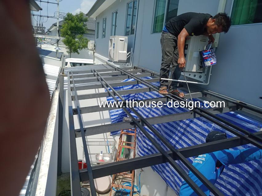 รับเหมา ต่อเติม โครงหลังคา กันสาด ห้องครัว เทพื้น ปูกระเบื้อง 0950920028 17