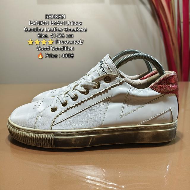 REKKENRANION RK631UnisexGenuine Leather SneakersSize. 41/26 cm⭐⭐⭐⭐ Pre-owned/ Good Condition🔥 Price : 490฿