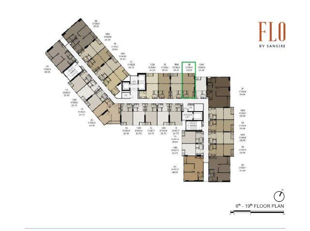 CM04316 ขายดาวน์ คอนโด โฟล บาย แสนสิริ FLO By Sansiri ถ.สมเด็จเจ้าพระยา 7