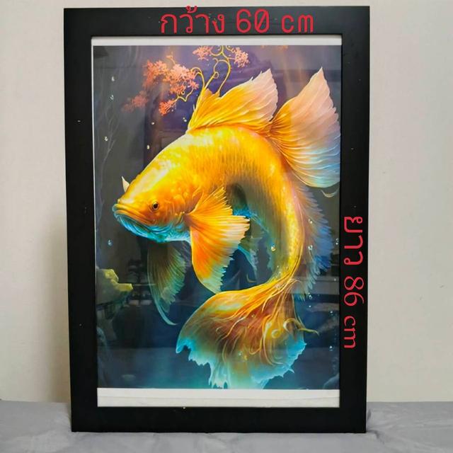 โปสเตอร์ภาพวาดปลาทองพร้อมกรอบขนาด 60 * 86 cm