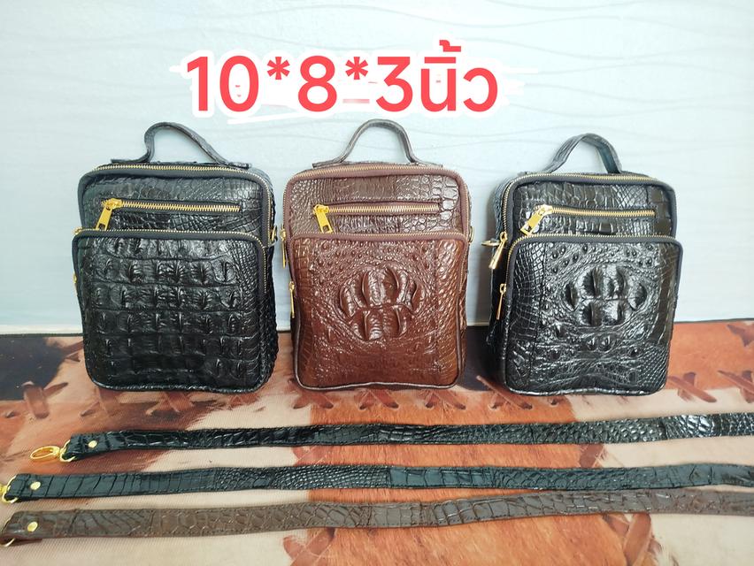 กระเป๋าสะพายข้างหนังจระเข้แท้  รุ่นเซียนพระ