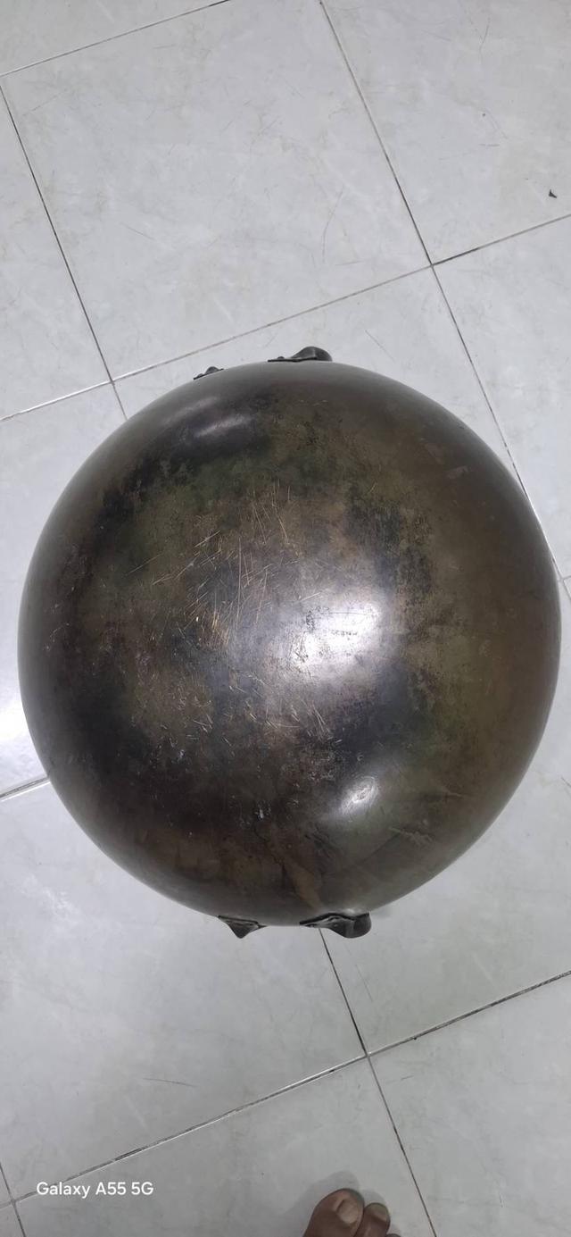กระทะทองเหลือง ตราไก่เหยียบลูกโลก รูปที่ 6