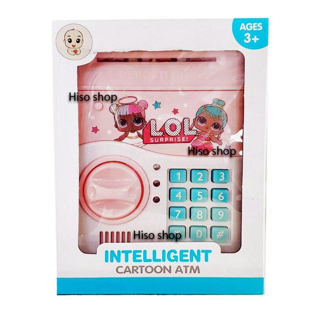 กระปุกออมสิน ตู้ ATM CARTOON BANK ตู้ดูดแบงค์,ดูดเหรียญ INTELLIGENT Cartoon atm ลาย LOL แอลโอแอล สุดน่ารัก คละลายจัดส่ง