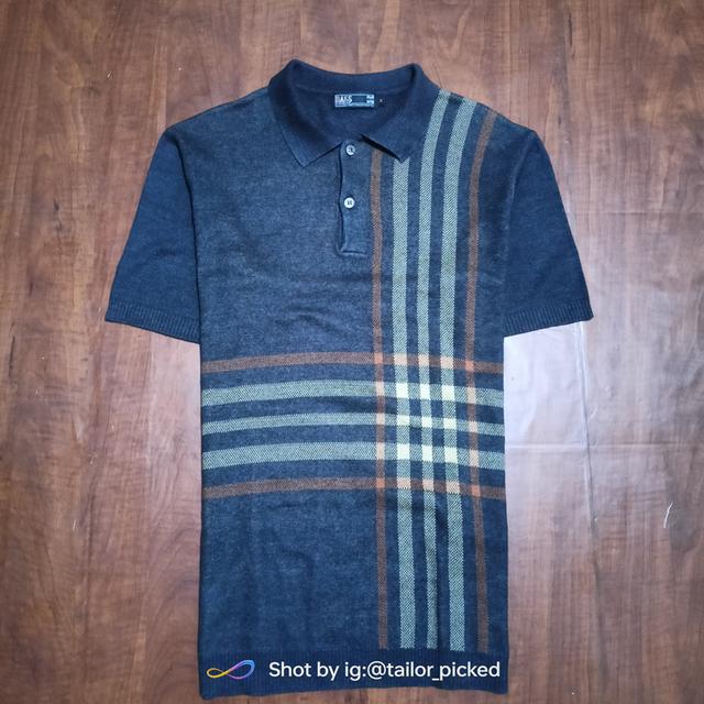 DAKS London "House Check" Panel Knit Polo Shirt รูปที่ 5