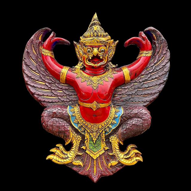 พญาครุฑ ครุฑแขวนผนัง ขนาด65ซม ครุฑหน้าดุ ครุฑหน้ายักษา 1