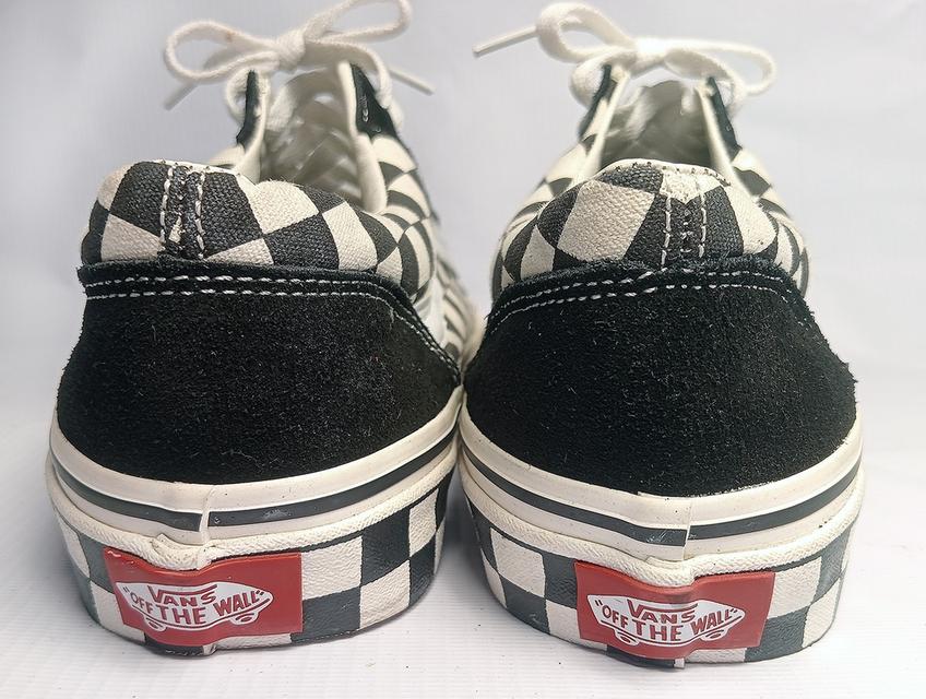VANS รองเท้าผ้าใบของใหม่ ลายตารางหมากรุก สีดำ จัดส่งฟรี!!! เก็บปลายทาง 5
