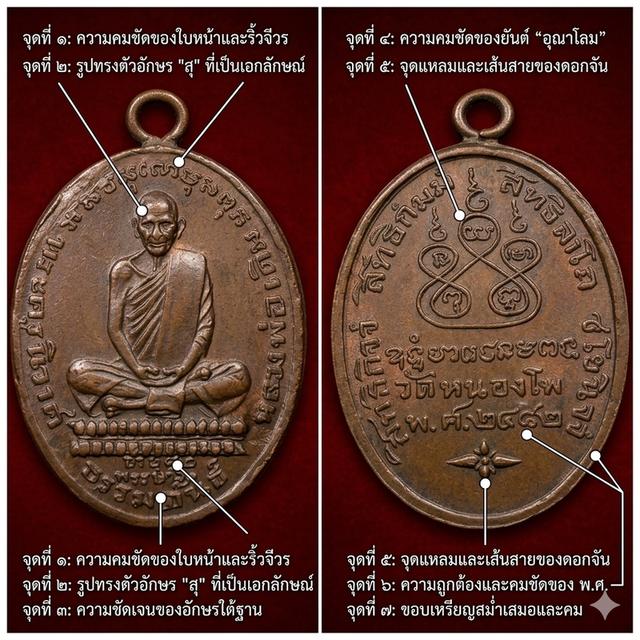 เหรียญหลวงพ่อเดิม 2482 บล็อกตอกกันตรง
