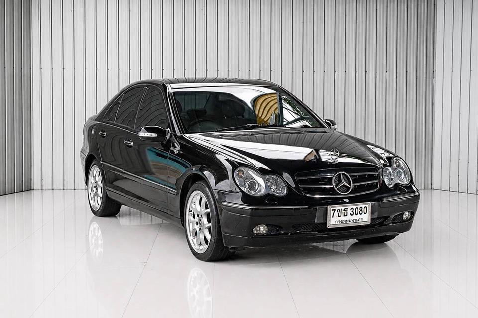 #BENZ C-CLASS, C180 1.8 KOMPRESSOR ELEGANCE ปี 2005 สีดำ�โฉม W203 ปี00-08(เลขไมล์ 247,410)ราคาขายตัด(เงินสด) 128,000.- (ขายเงินสดเท่านั้น) รูปที่ 3